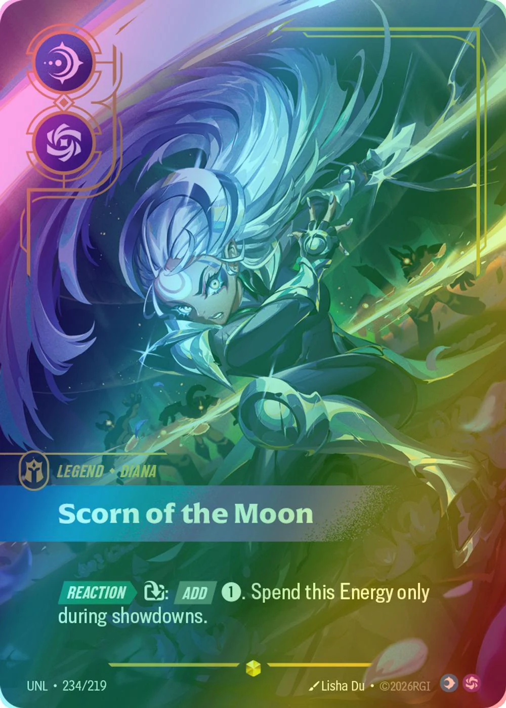 Scorn of the Moon (Diana) (Overnumbered) - 234/219 [Unleashed] [Foil]