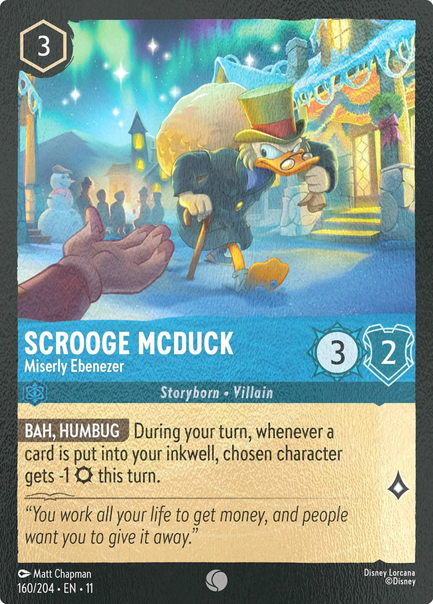 Scrooge McDuck - Miserly Ebenezer - 160/204 [Winterspell] [Cold Foil]