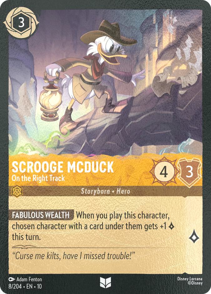 Scrooge McDuck - On the Right Track - 8/204 [Whispers in the Well] [Cold Foil]