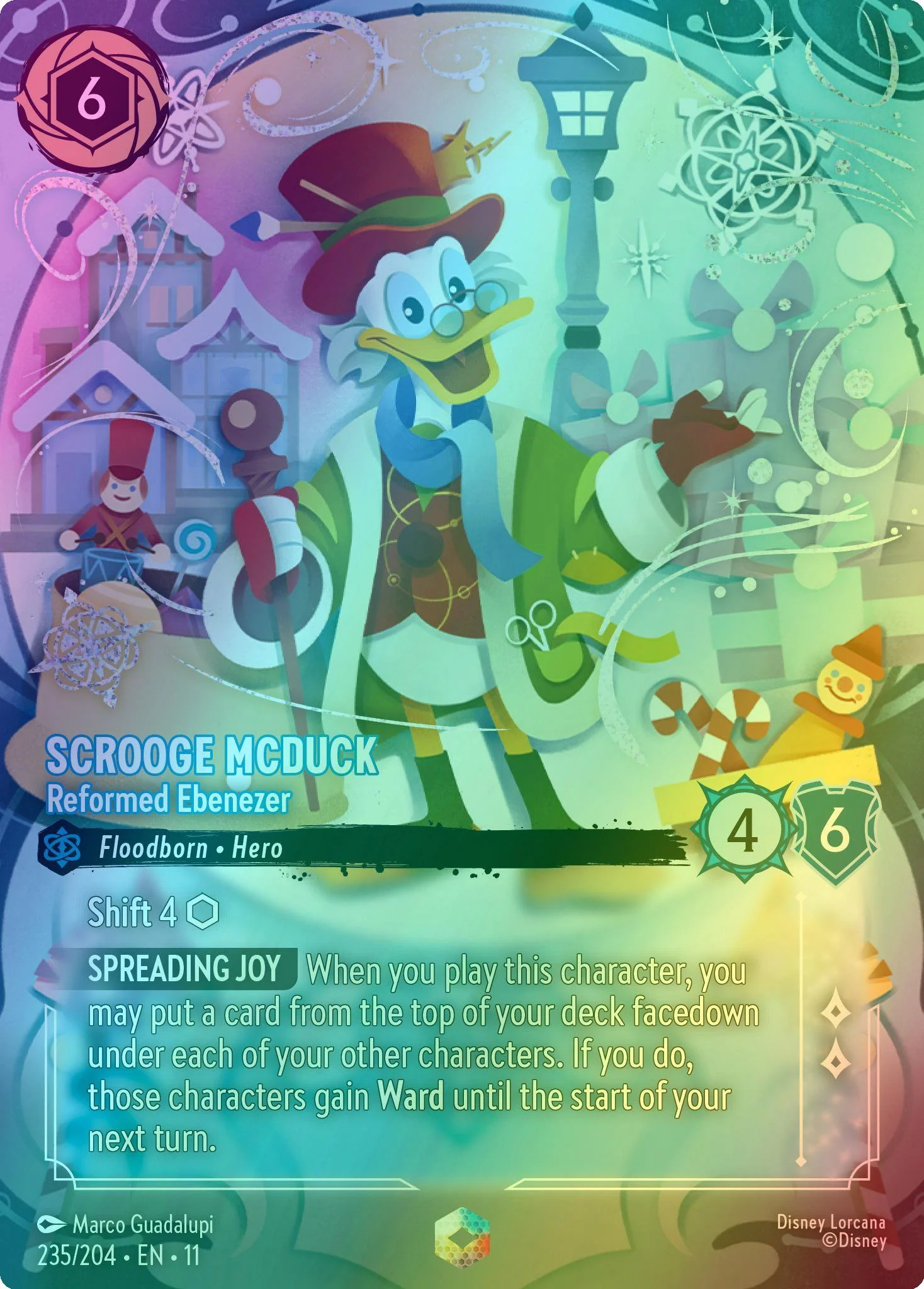 Scrooge McDuck - Reformed Ebenezer (Enchanted) - 235/204 [Winterspell] [Holofoil]