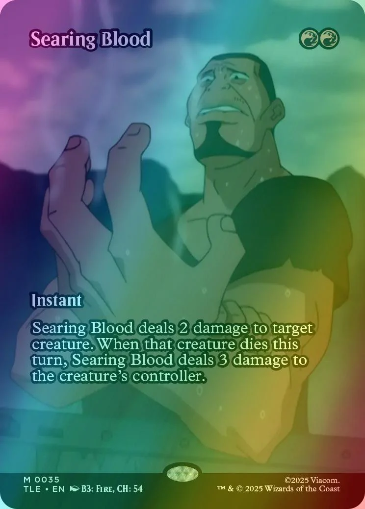 Searing Blood [35] [Borderless] [Source Material] [Avatar: The Last Airbender Eternal] [Foil]