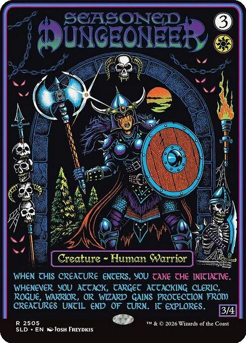 Seasoned Dungeoneer [2505] [Borderless] [D&D: Black Lights & Dark Dungeons] [Secret Lair Drop] [Non-Foil]