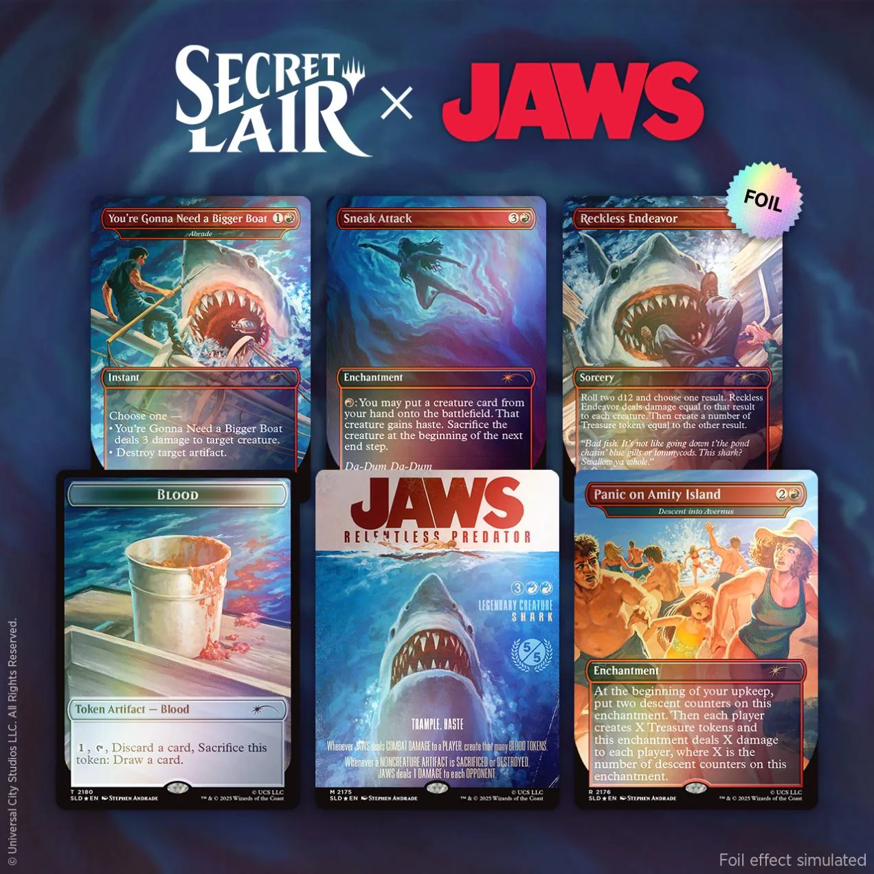 Secret Lair Drop Series - Secret Lair x Jaws: Terror of Amity Island - Rainbow Foil Edition