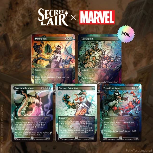 Secret Lair Drop Series - Secret Lair x Marvel’s Spider-Man: Venom Unleashed (Colors) - Rainbow Foil Edition