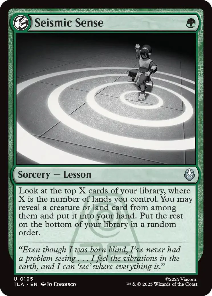 Seismic Sense [195] [Avatar: The Last Airbender] [Non-Foil]