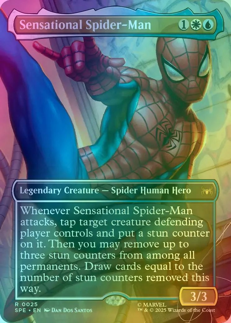Sensational Spider-Man [25] [Borderless] [Scene] [Marvel's Spider-Man Eternal] [Foil]