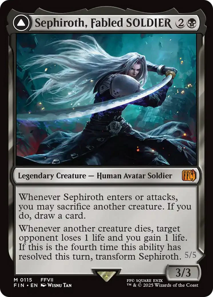 Sephiroth, Fabled SOLDIER // Sephiroth, One-Winged Angel [115] [FINAL FANTASY] [Non-Foil]