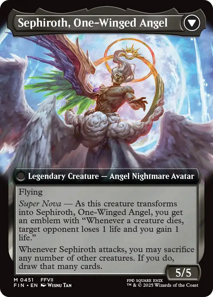 Sephiroth, Fabled SOLDIER // Sephiroth, One-Winged Angel [451] [Extended Art] [FINAL FANTASY] [Non-Foil] - Image 2