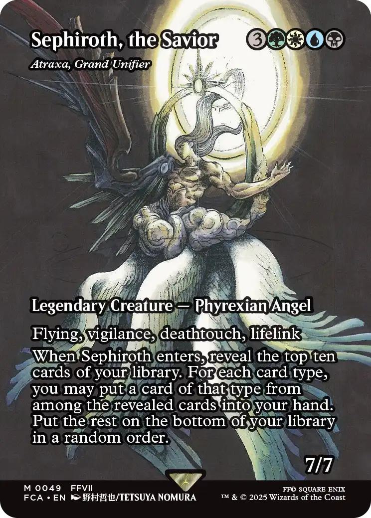 Sephiroth, the Savior - Atraxa, Grand Unifier [49] [Borderless] [FINAL FANTASY: Through the Ages] [Non-Foil]