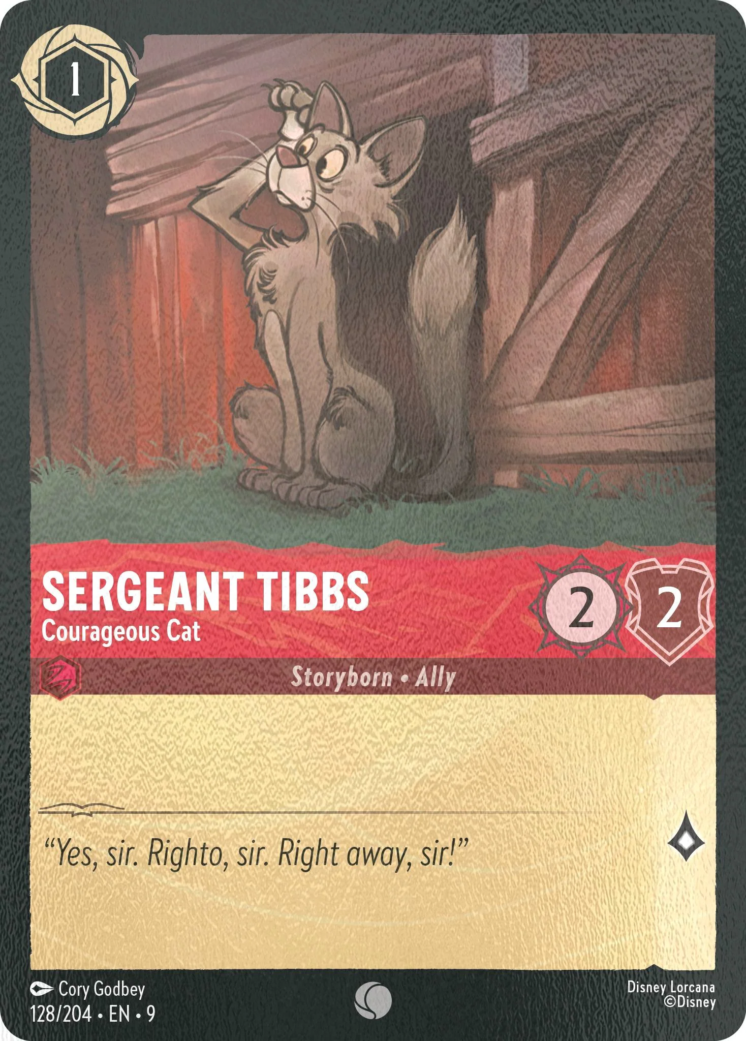 Sergeant Tibbs - Courageous Cat - 128/204 [Fabled] [Cold Foil]