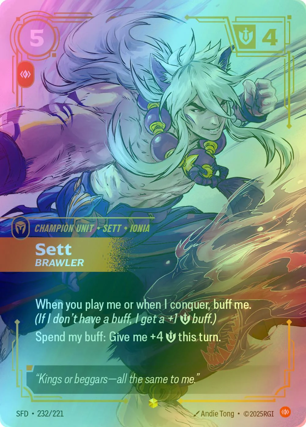 Sett - Brawler (Overnumbered) - 232/221 [Spiritforged] [Foil]