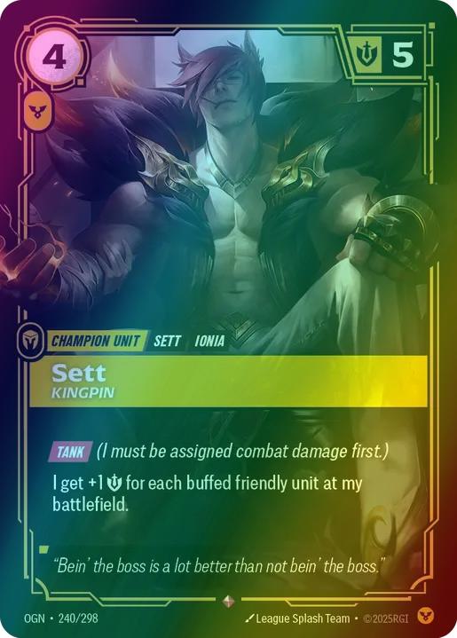 Sett - Kingpin - 240/298 [Origins] [Foil]