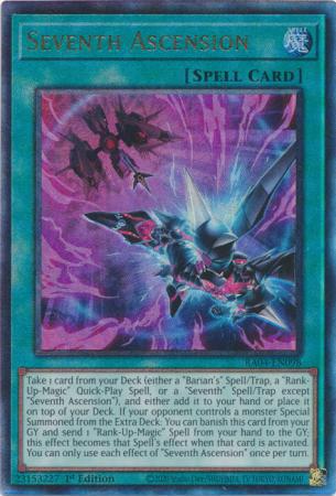 Seventh Ascension - RA04-EN098 - Ultimate Rare - 1st Edition