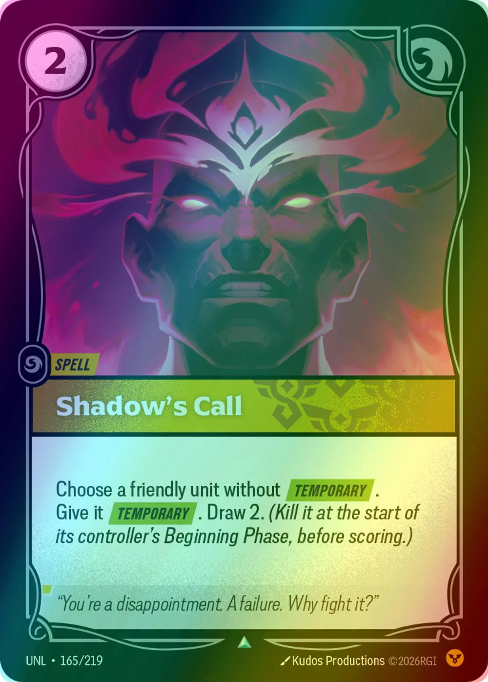 Shadow's Call - 165/219 [Unleashed] [Foil]