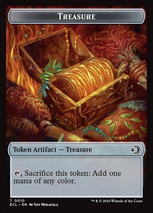 Shapeshifter Token (01) // Treasure Token (10) [Lorwyn Eclipsed: Tokens] [Non-Foil] - Image 2