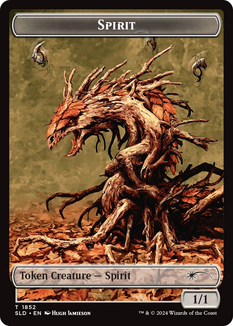 Clue Token (40) // Spirit Token (1852) [CMM/SLD Set Symbol] [The List] [Non-Foil] - Image 2