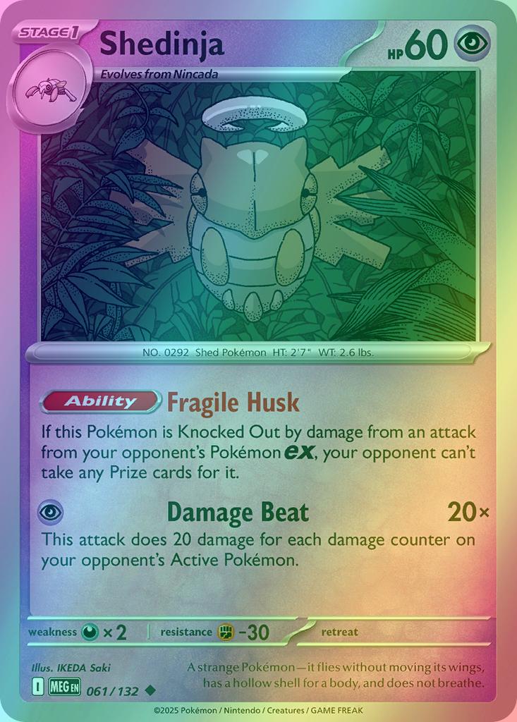 Shedinja - 061/132 - Uncommon [me01-061] [Reverse Holo]