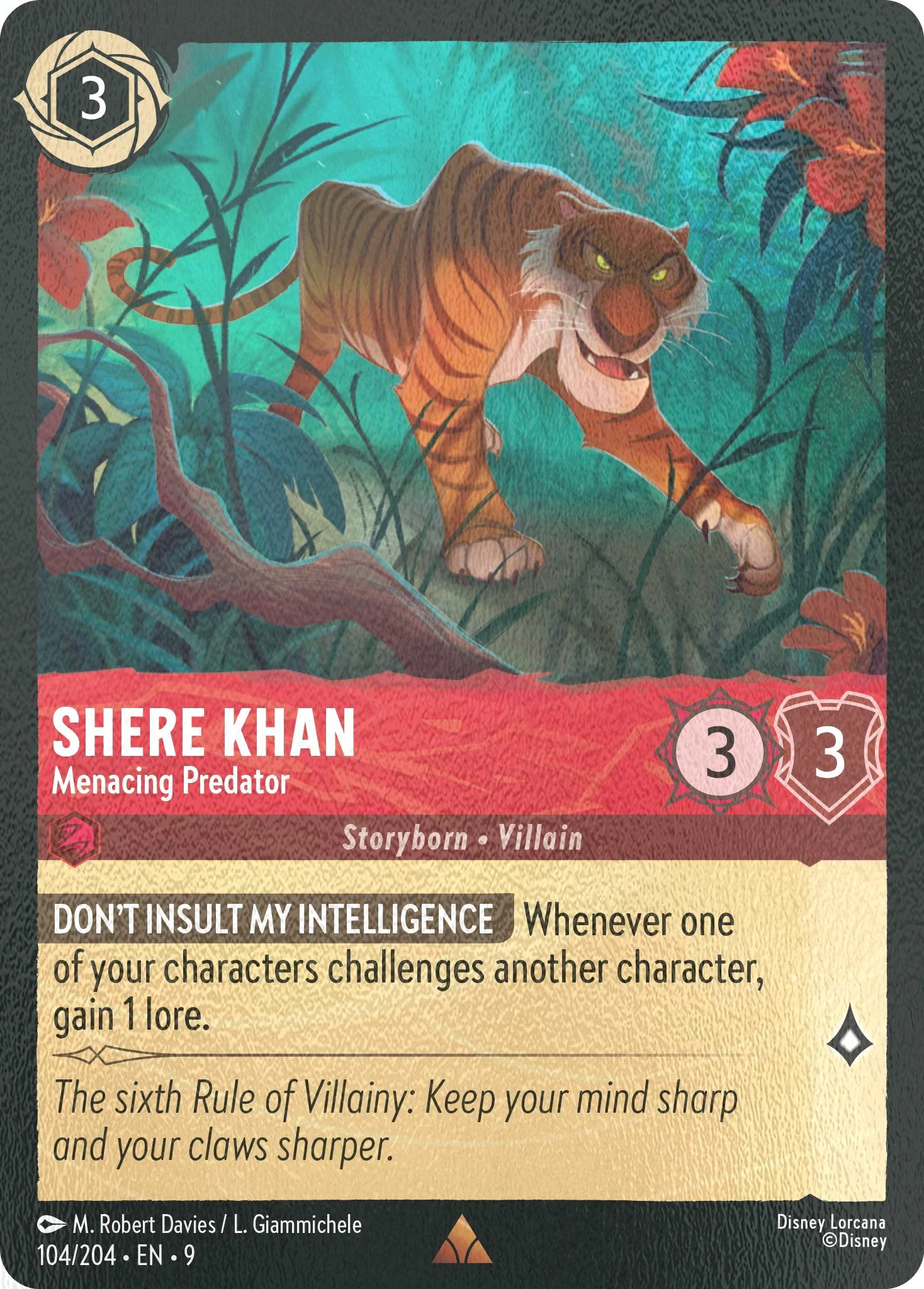 Shere Khan - Menacing Predator - 104/204 [Fabled] [Cold Foil]