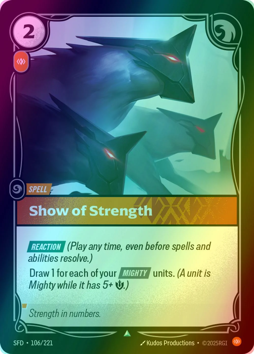 Show of Strength - 106/221 [Spiritforged] [Foil]