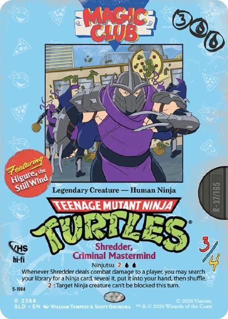Shredder, Criminal Mastermind - Higure, the Still Wind [2368] [Borderless] [VHS Villains] [Secret Lair Drop] [Non-Foil]