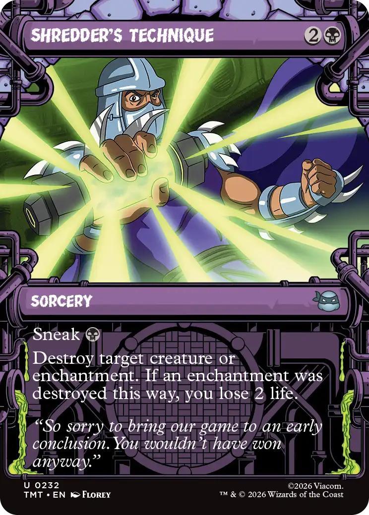 Shredder's Technique [232] [Sewer Frame] [Teenage Mutant Ninja Turtles] [Non-Foil]