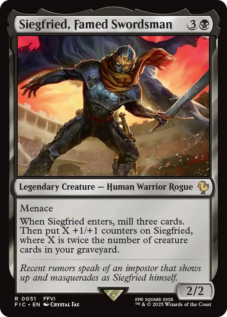 Siegfried, Famed Swordsman [51] [FINAL FANTASY: Commander] [Non-Foil]