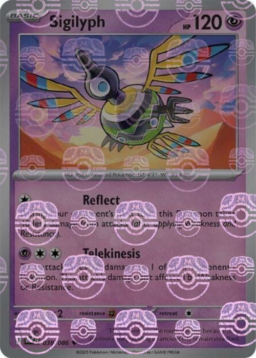 Sigilyph - Master Ball Pattern - 038/086 - Uncommon [sv105w-038] [Reverse Holo]