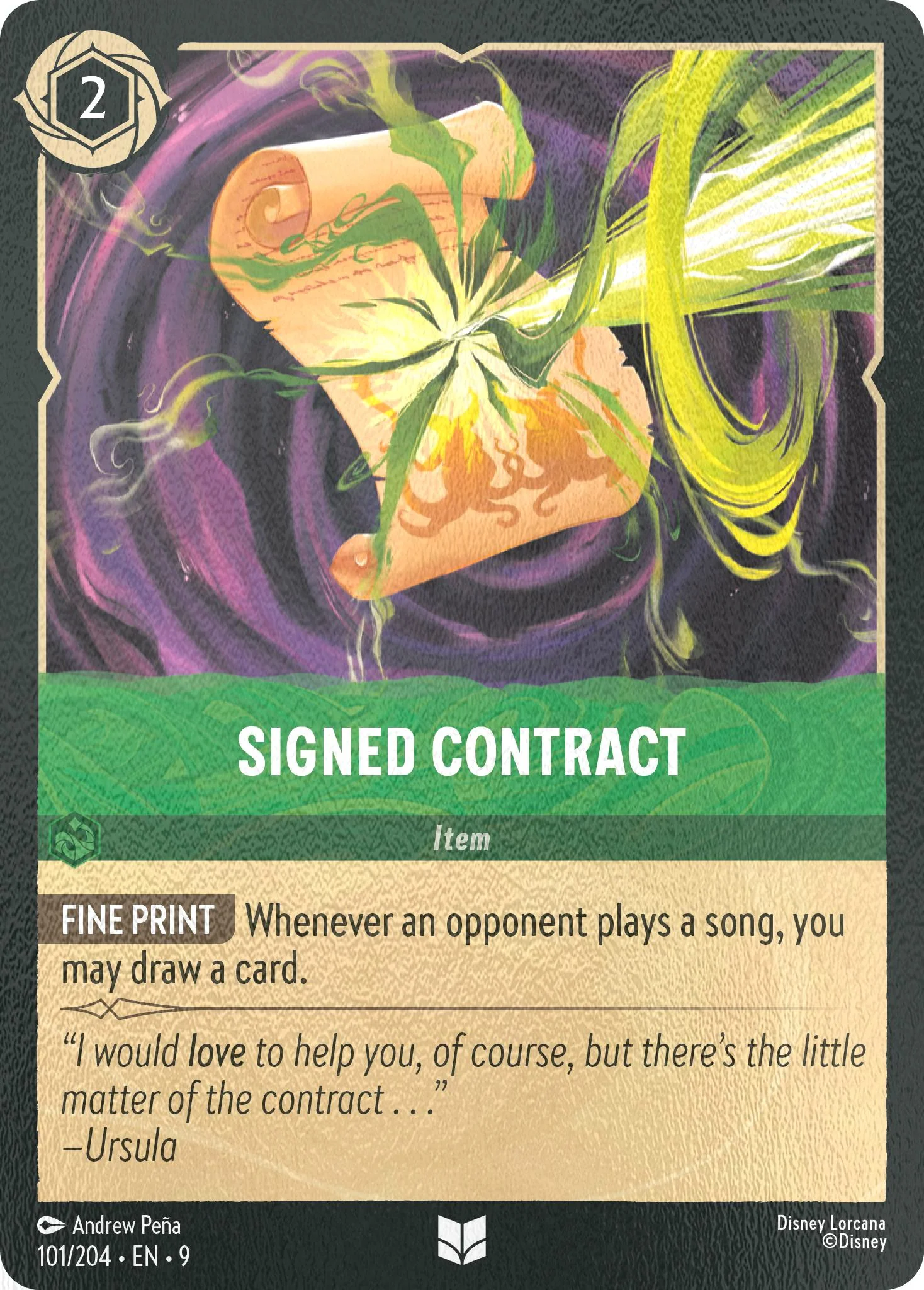 Signed Contract - 101/204 [Fabled] [Cold Foil]
