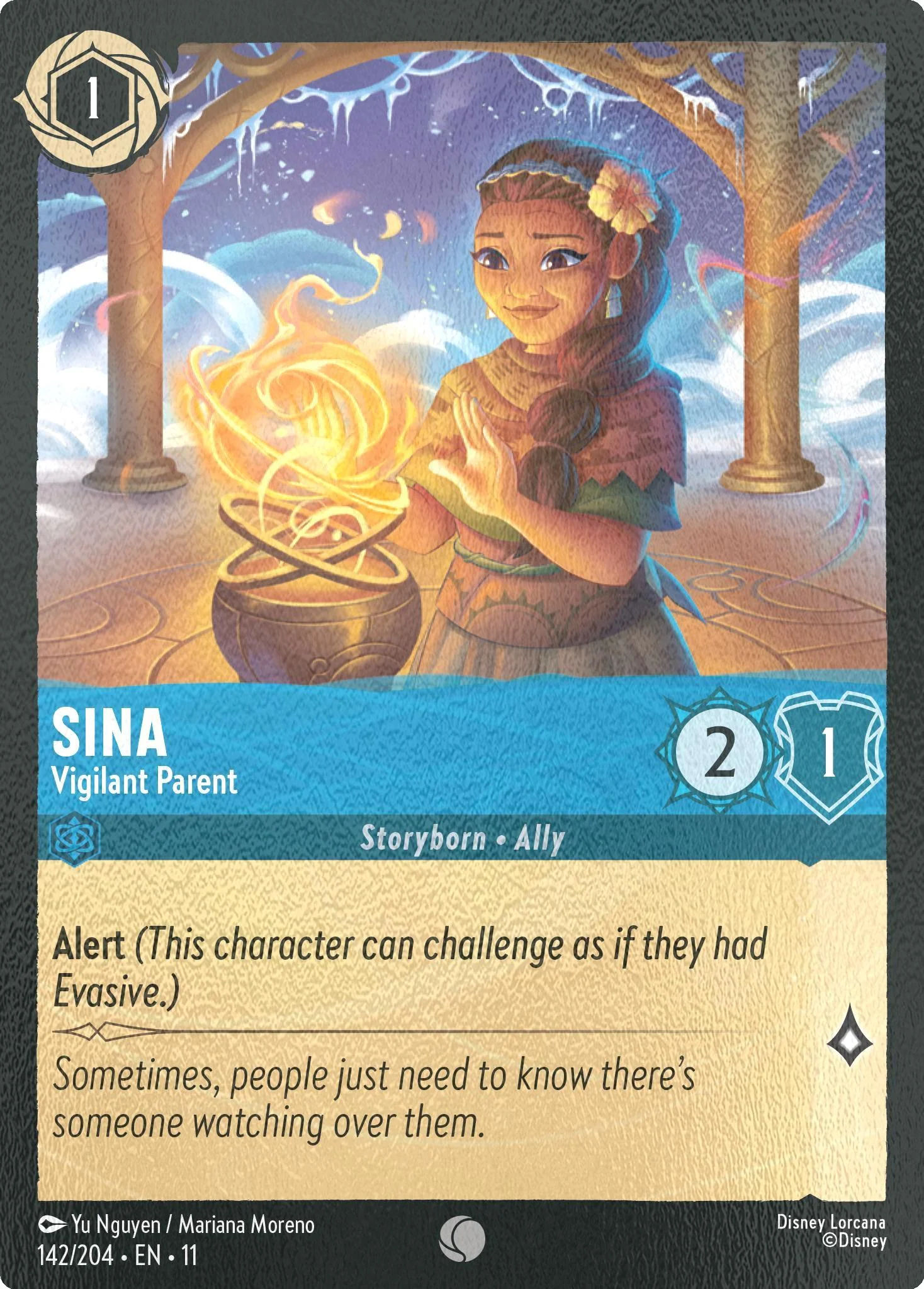 Sina - Vigilant Parent - 142/204 [Winterspell] [Cold Foil]