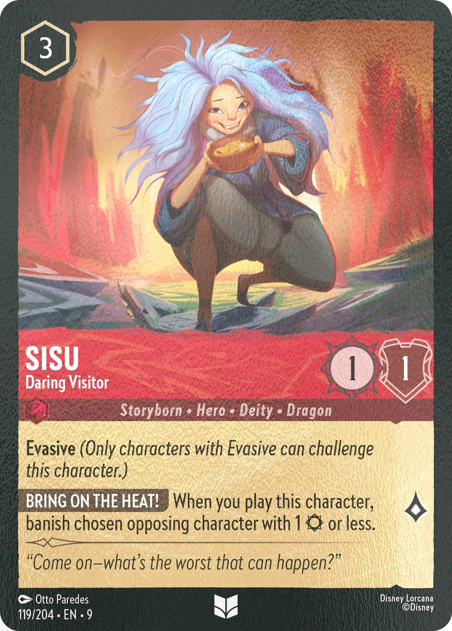 Sisu - Daring Visitor - 119/204 [Fabled] [Cold Foil]