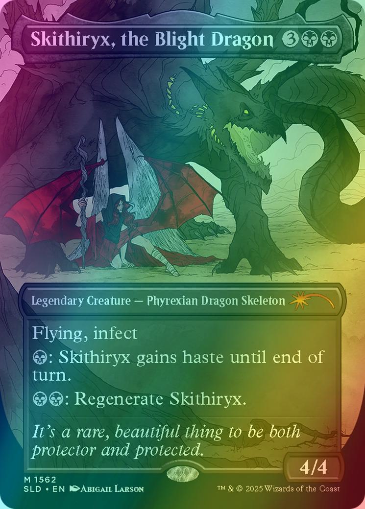 Skithiryx, the Blight Dragon [1562] [Borderless] [Tragic Romance] [Secret Lair Drop] [Foil]