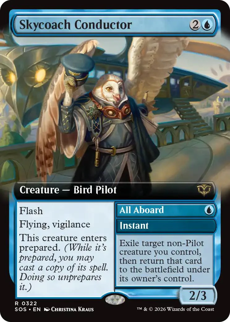 Skycoach Conductor // All aboard [322] [Extended Art] [Secrets of Strixhaven] [Non-Foil]