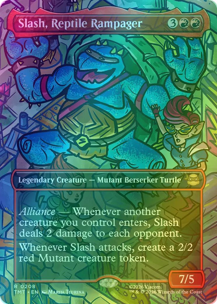 Slash, Reptile Rampager [208] [Borderless] [Scene] [Teenage Mutant Ninja Turtles] [Foil]