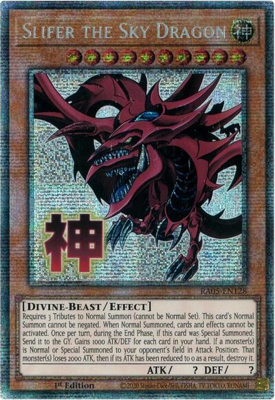 Slifer the Sky Dragon - Stamp - RA05-EN128 - Starlight Rare - 1st Edition