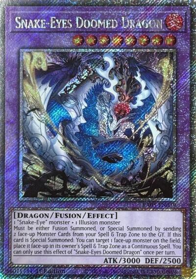 Snake-Eyes Doomed Dragon - RA05-EN039 - Platinum Secret Rare - 1st Edition