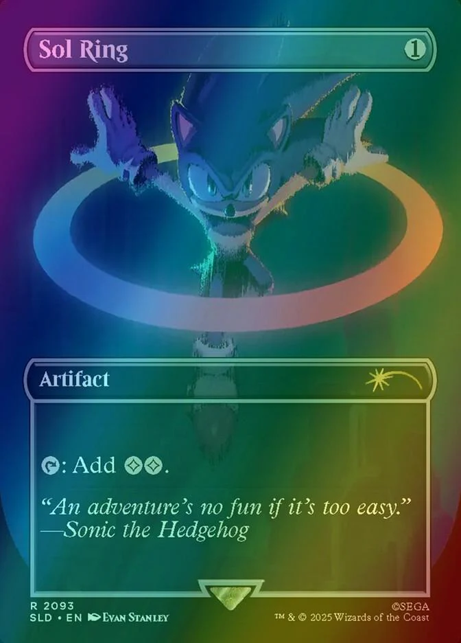 Sol Ring [2093] [Borderless] [Secret Lair X Sonic: Chasing Adventure] [Secret Lair Drop] [Foil]