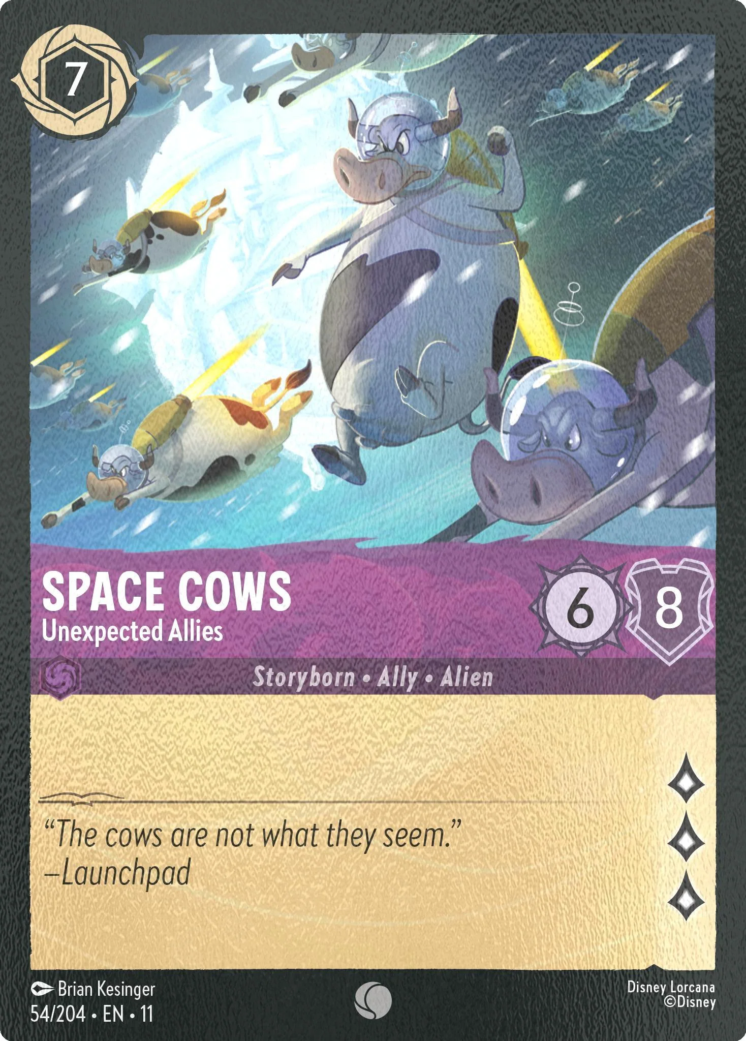 Space Cows - Unexpected Allies - 54/204 [Winterspell] [Cold Foil]