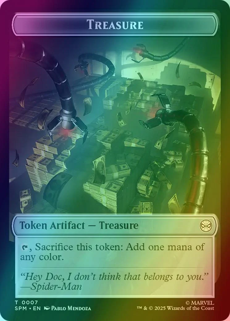 Human Citizen Token (04) // Treasure Token (07) [Marvel's Spider-Man: Tokens] [Foil] - Image 2