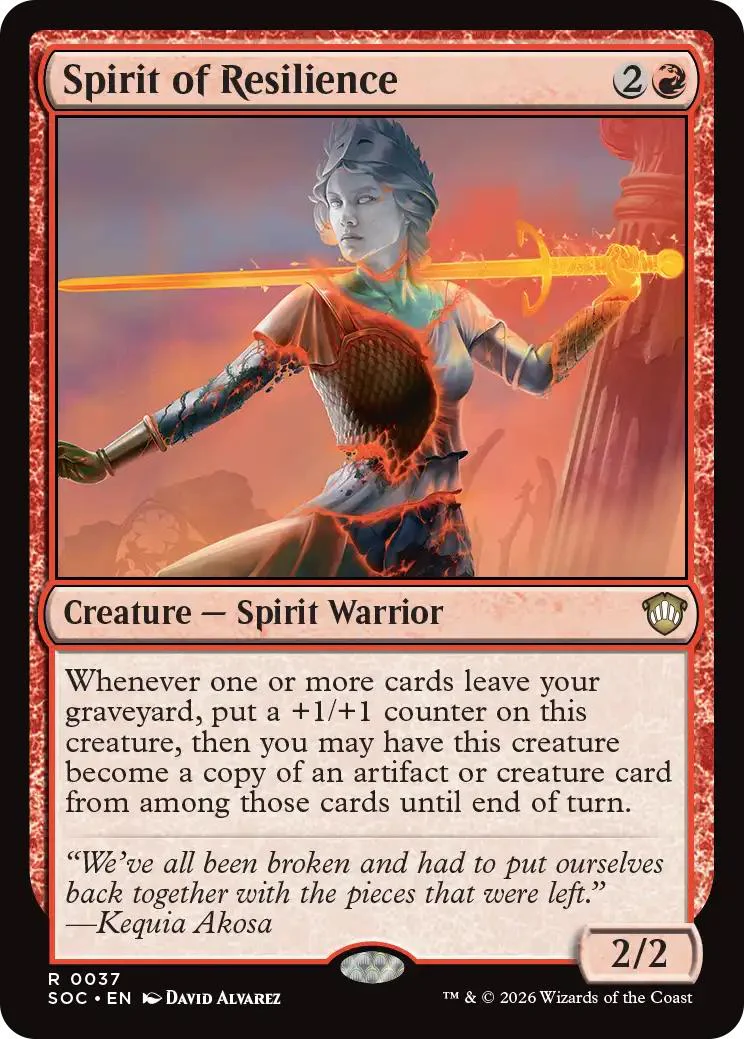 Spirit of Resilience [37] [Secrets of Strixhaven: Commander] [Non-Foil]