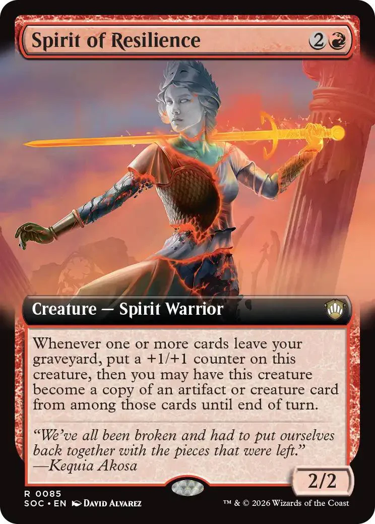 Spirit of Resilience [85] [Extended Art] [Secrets of Strixhaven: Commander] [Non-Foil]