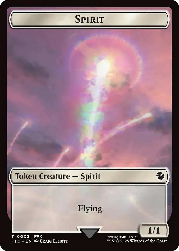 Hero Token (03) // Spirit Token (03) [FIN/FIC Set Symbol] [FINAL FANTASY: Commander: Tokens] [Non-Foil] - Image 2