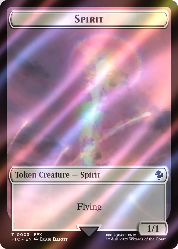 Spirit Token (03) // Squid Token (05) [FINAL FANTASY: Commander: Tokens] [Surge Foil]