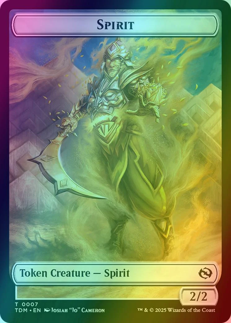 Spirit Token (06) // Spirit Token (07) [Tarkir: Dragonstorm: Tokens] [Foil] - Image 2