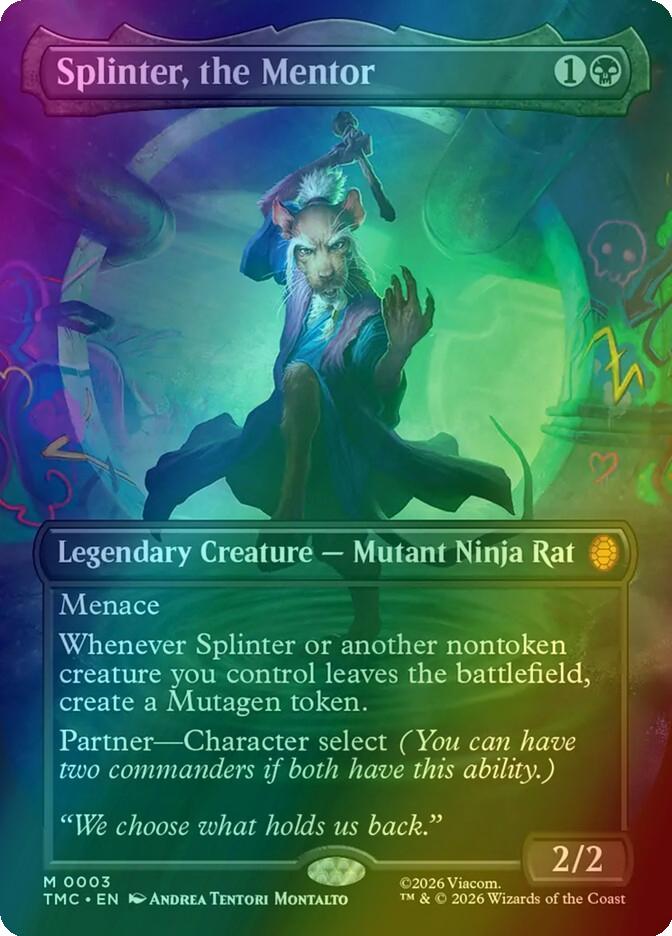 Splinter, the Mentor [3] [Borderless] [Teenage Mutant Ninja Turtles Eternal] [Foil]