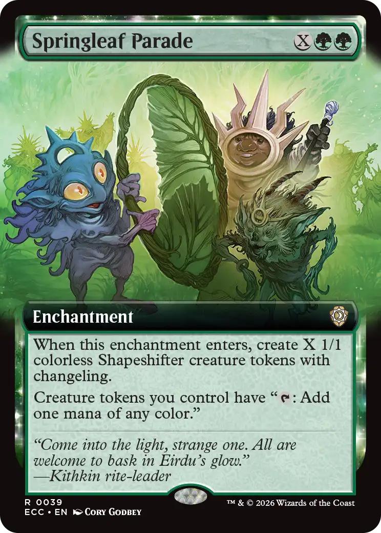 Springleaf Parade [39] [Extended Art] [Lorwyn Eclipsed: Commander] [Non-Foil]