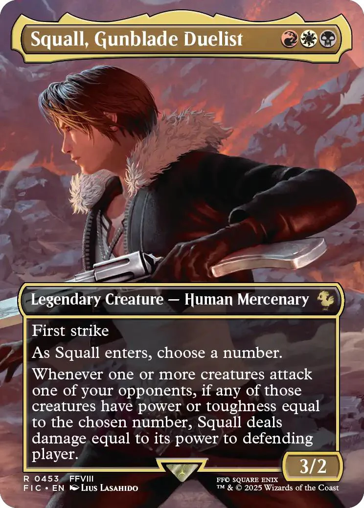 Squall, Gunblade Duelist [453] [Borderless] [Scene] [FINAL FANTASY: Commander] [Non-Foil]