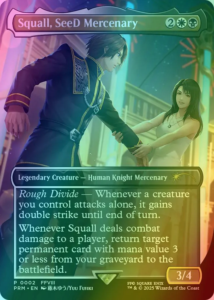 Squall, SeeD Mercenary [2] [Borderless] [FFVIII] [FIN Standard Showdown] [Foil]