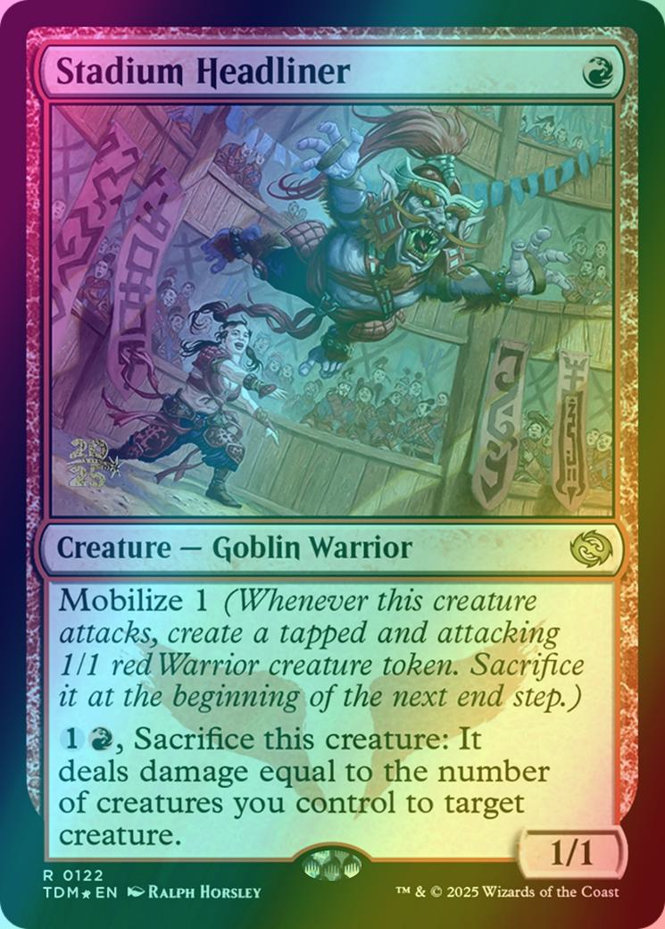 Stadium Headliner [122s] [Prerelease] [Tarkir: Dragonstorm: Promos] [Foil]
