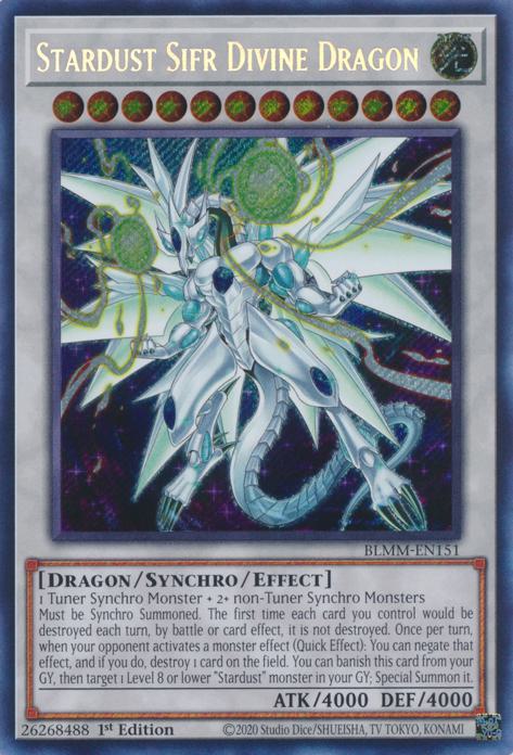 Stardust Sifr Divine Dragon - BLMM-EN151 - Secret Rare - 1st Edition