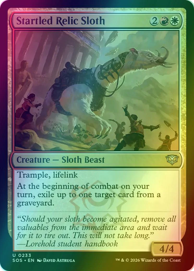 Startled Relic Sloth [233] [Secrets of Strixhaven] [Foil]